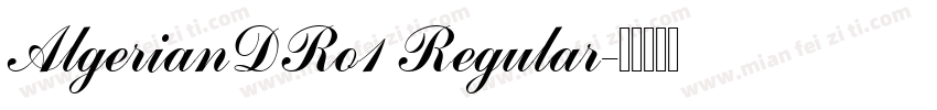 AlgerianDRo1 Regular字体转换